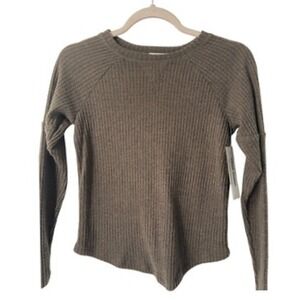 Sweet Romeo‎ Knit Sweater Forest Green  XSP NWT Comfy Cropped Classic